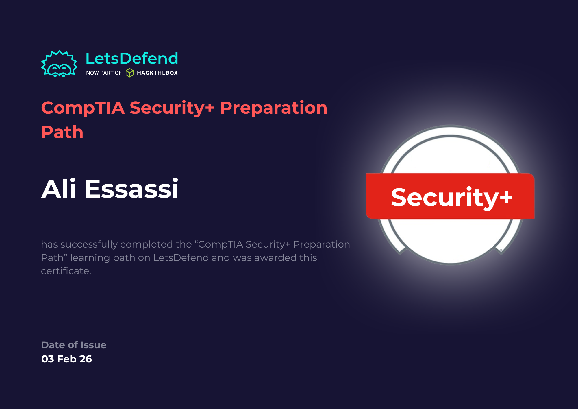 CompTIA Security+ Preparation Path